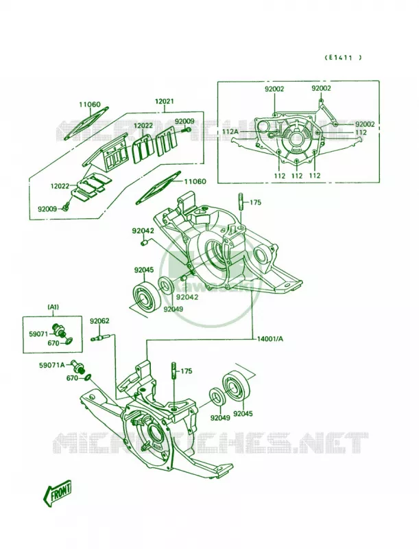 Crankcase Kawasaki JET SKI 300 1990 300 SX  JS300-A4