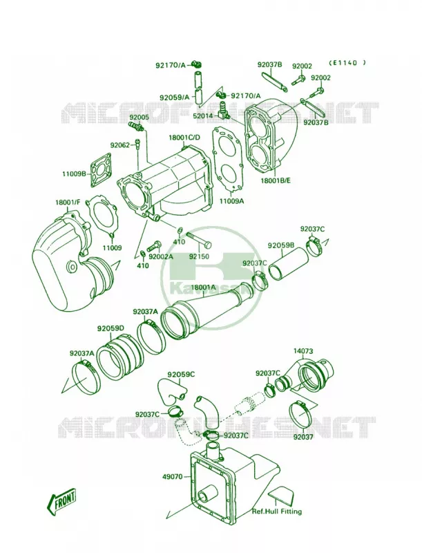 Mufflers Kawasaki JET SKI 300 1990 300 SX  JS300-A4
