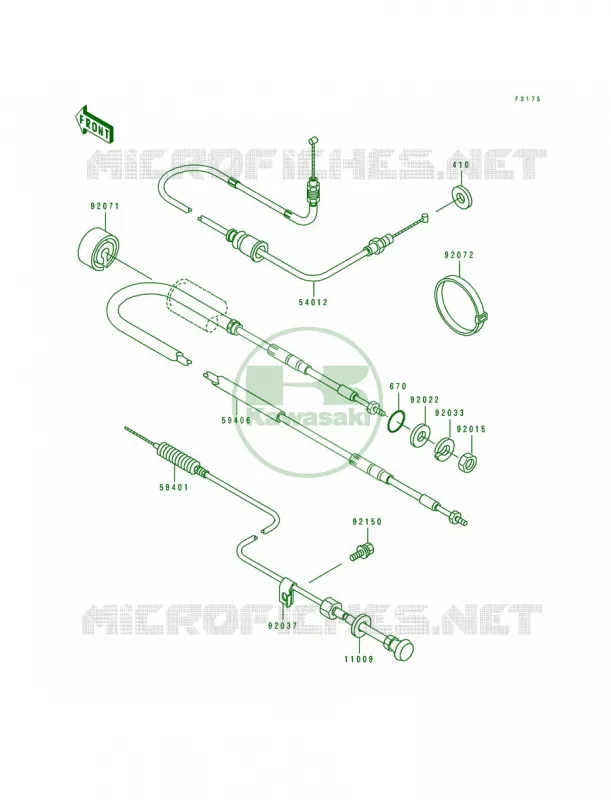 Cable Kawasaki JET SKI 550 1990 550 SX  JS550-B1
