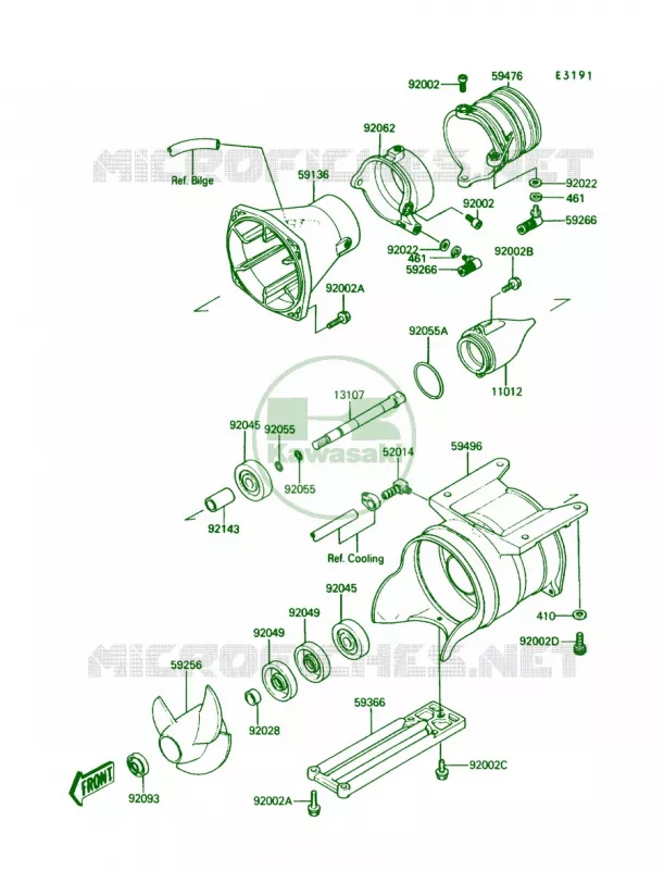Jet Pump Kawasaki JET SKI 650 1989 X2  JF650-A4