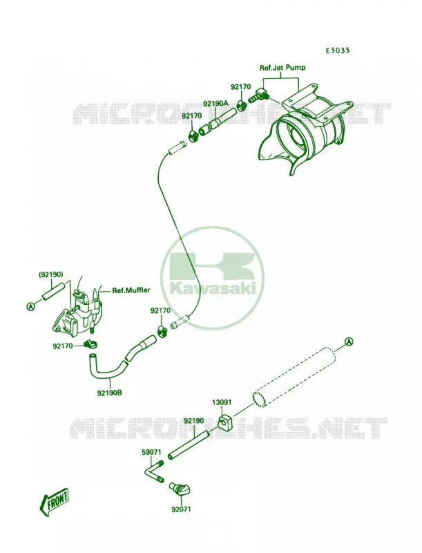 Cooling Kawasaki JET SKI 650 1989 TS  JF650-B1