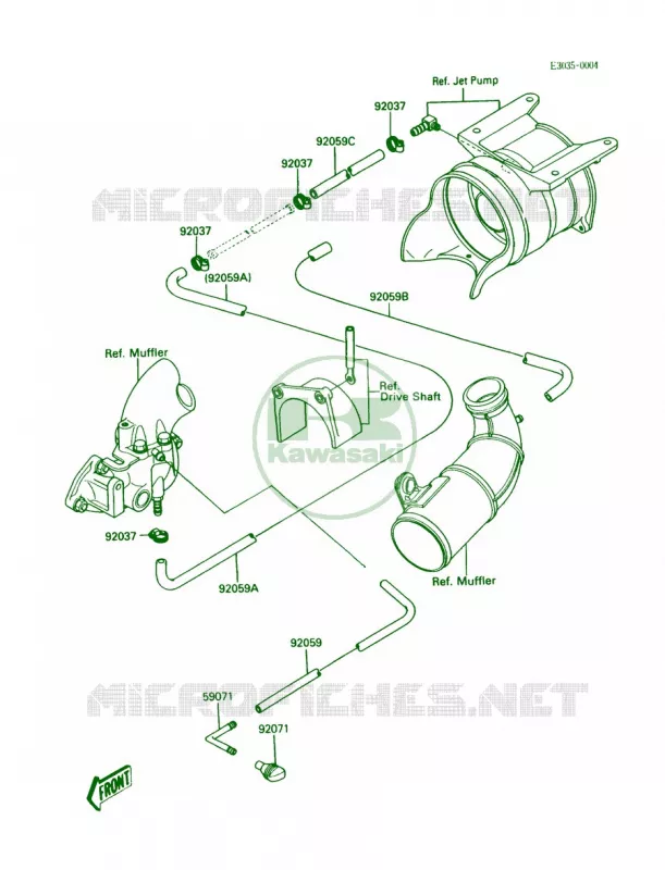 Cooling Kawasaki JET SKI 650 1988 X2  JF650-A3