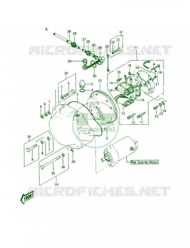 GeneratorJS440-A11 Kawasaki JET SKI 440 1988 JS440  JS440-A12
