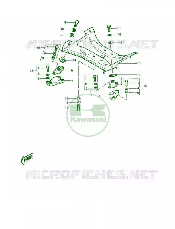 ENGINE MOUNT Kawasaki JET SKI 440 1987 JS440  JS440-A11
