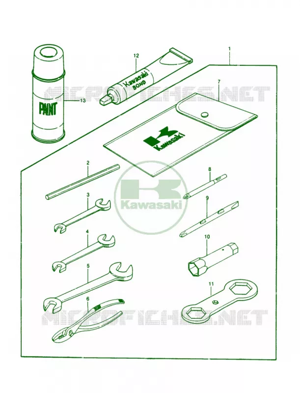 OWNER TOOLS Kawasaki JET SKI 550 1986 JS550  JS550-A5