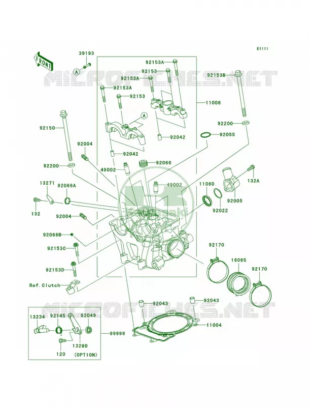 Cylinder Head Kawasaki MOTOS 450 2012 KLX450R  KLX450ACF