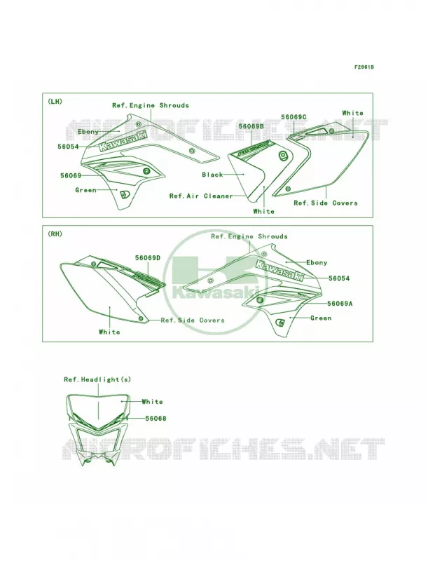 DecalsAAF Kawasaki MOTOS 450 2012 KLX450R  KLX450ACF