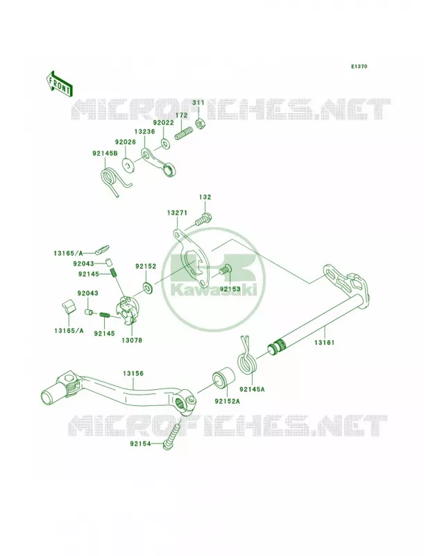 Gear Change Mechanism Kawasaki MOTOS 450 2012 KLX450R  KLX450ACF