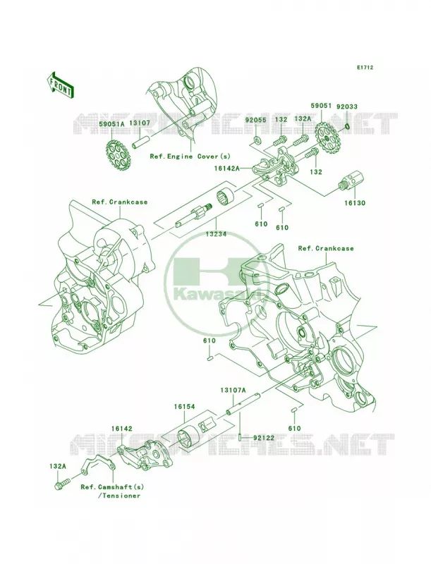 Oil Pump Kawasaki MOTOS 450 2012 KLX450R  KLX450ACF