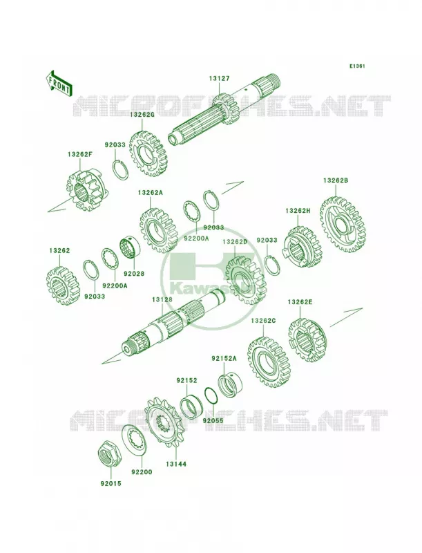Transmission Kawasaki MOTOS 450 2012 KLX450R  KLX450ACF
