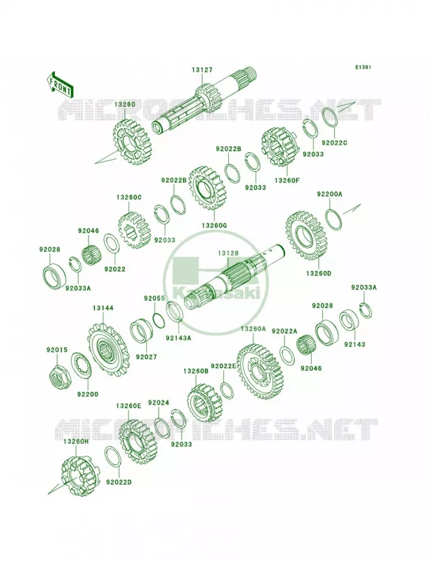 Transmission Kawasaki MOTOS 650 2008 KLR650  KL650E8F