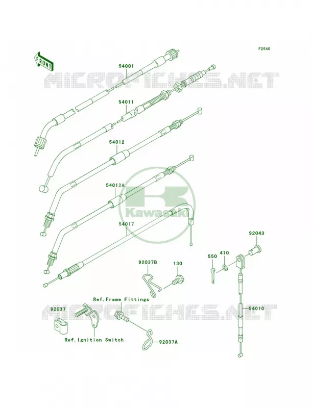 Cables Kawasaki MOTOS 650 2007 KLR650  KL650A7F