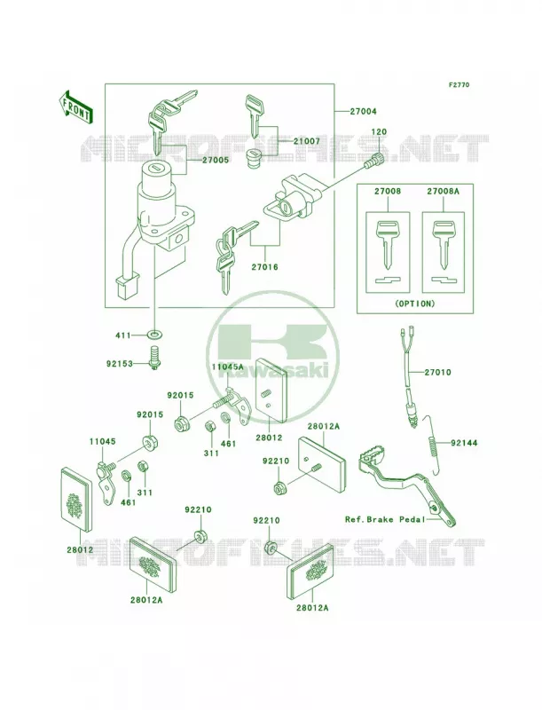 Ignition Switch Kawasaki MOTOS 650 2007 KLR650  KL650A7F