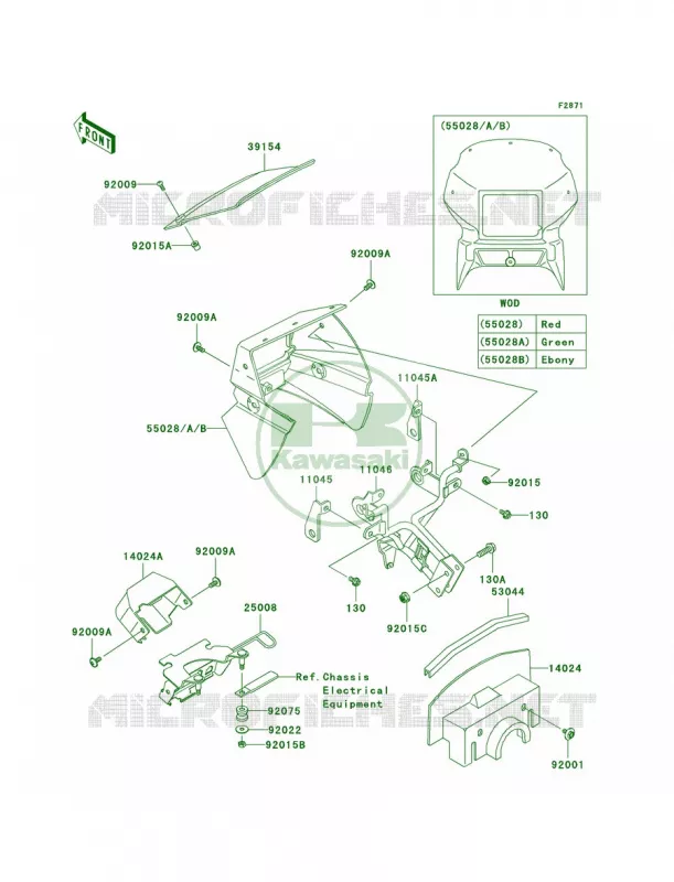 Cowling Kawasaki MOTOS 650 2006 KLR650  KL650A6F
