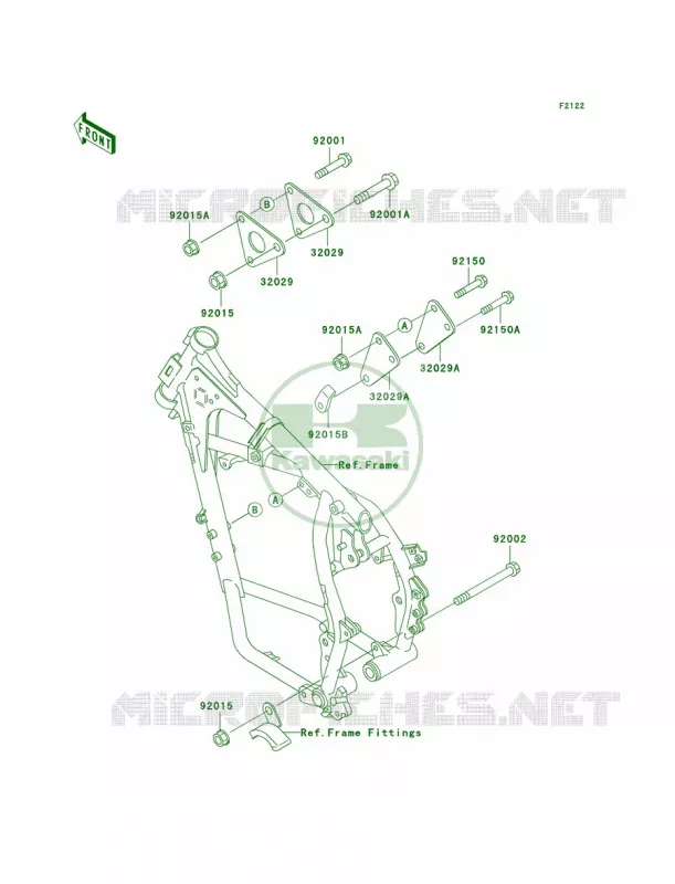 Engine Mount Kawasaki MOTOS 650 2006 KLR650  KL650A6F