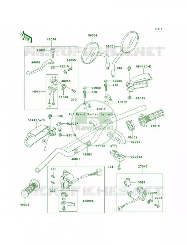 Handlebar Kawasaki MOTOS 650 2006 KLR650  KL650A6F