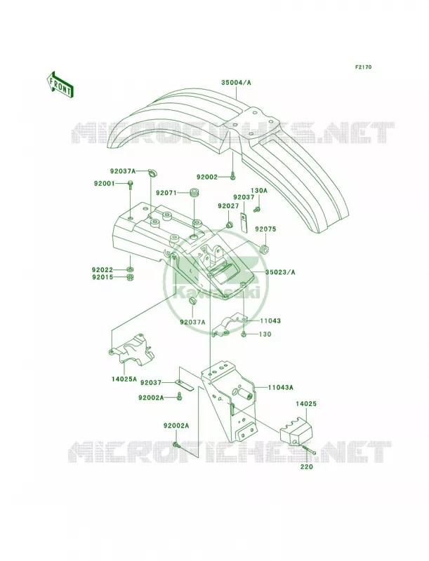 Fenders Kawasaki MOTOS 250 2005 KLR250  KL250-D22