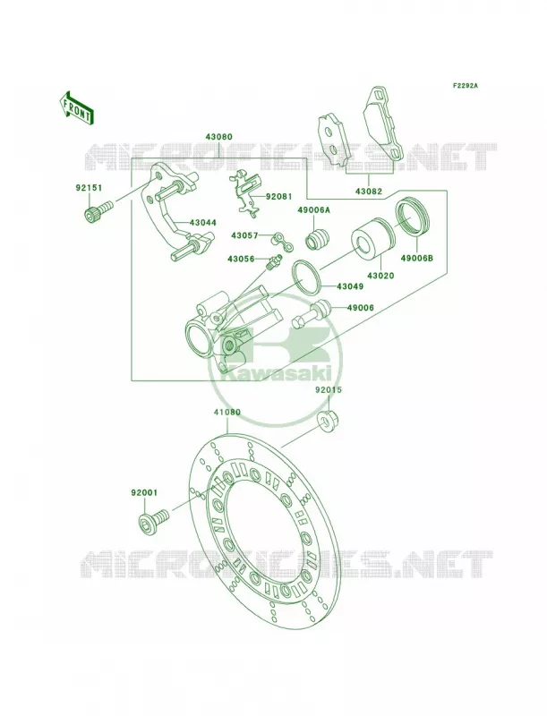 Front BrakeD21D22 Kawasaki MOTOS 250 2005 KLR250  KL250-D22
