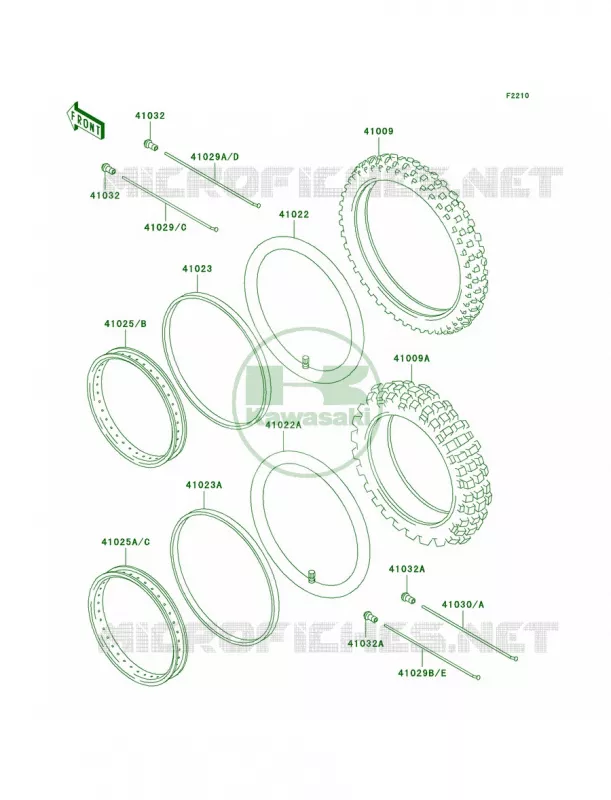 WheelsTires Kawasaki MOTOS 250 2005 KLR250  KL250-D22