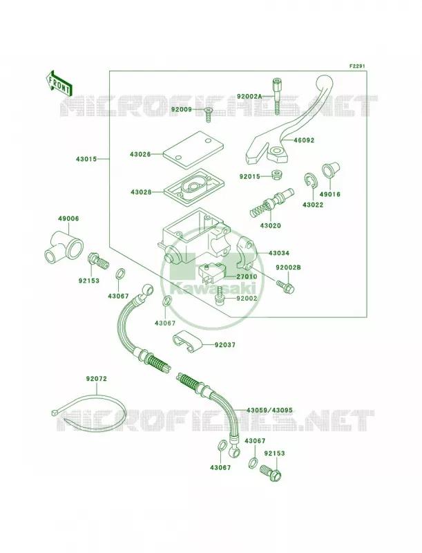 Front Master Cylinder Kawasaki MOTOS 650 2005 KLR650  KL650-A19