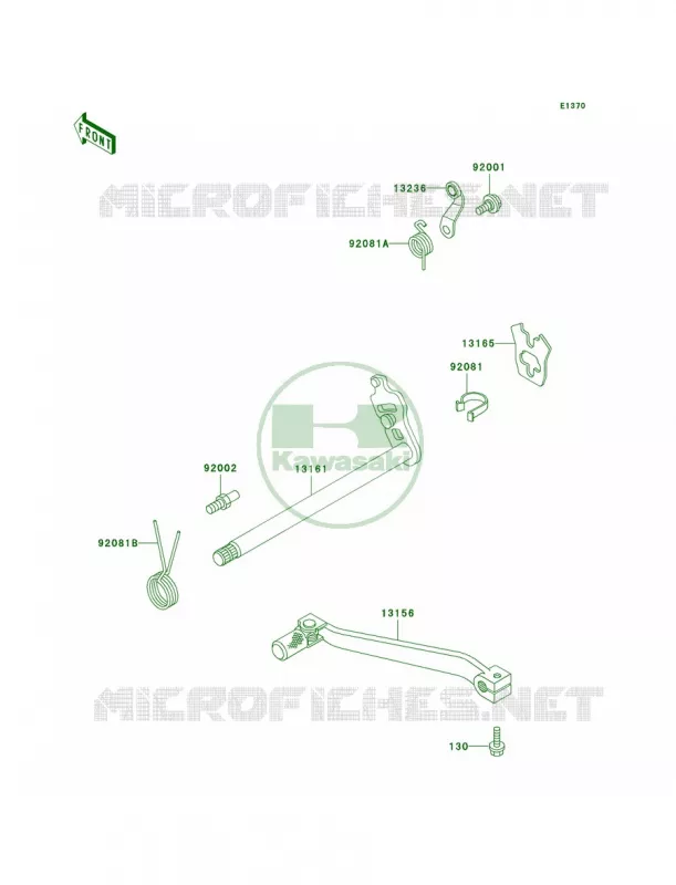 Gear Change Mechanism Kawasaki MOTOS 250 2004 KLR250  KL250-D21