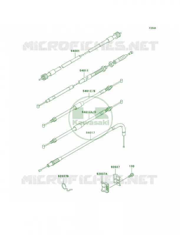 Cables Kawasaki MOTOS 250 2003 KLR250  KL250-D20