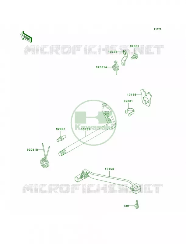 Gear Change Mechanism Kawasaki MOTOS 250 2003 KLR250  KL250-D20
