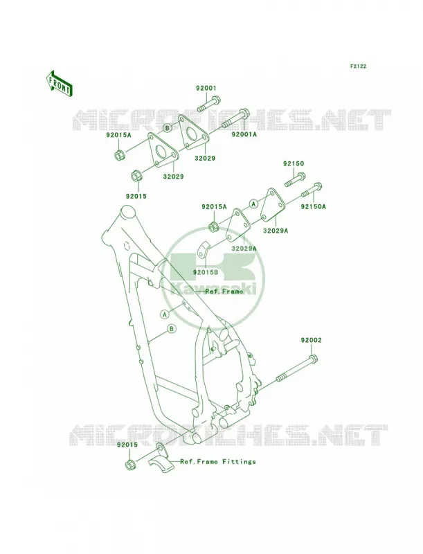 Engine Mount Kawasaki MOTOS 650 2003 KLR650  KL650-A17