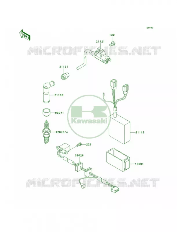 Ignition System Kawasaki MOTOS 650 2003 KLR650  KL650-A17