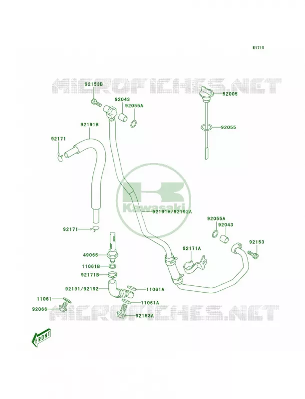 Oil Hose Kawasaki MOTOS 400 2003 KLX400SR  KLX400-A1