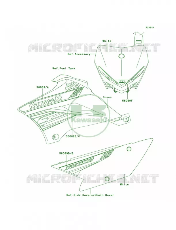 DecalsCCF Kawasaki MOTOS 110 2011 KLX110  KLX110CBF
