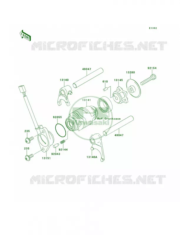 Gear Change DrumShift Forks Kawasaki MOTOS 110 2011 KLX110  KLX110CBF