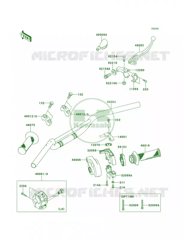 Handlebar Kawasaki MOTOS 110 2011 KLX110  KLX110CBF