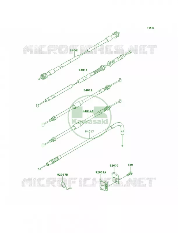 Cables Kawasaki MOTOS 250 2001 KLR250  KL250-D18