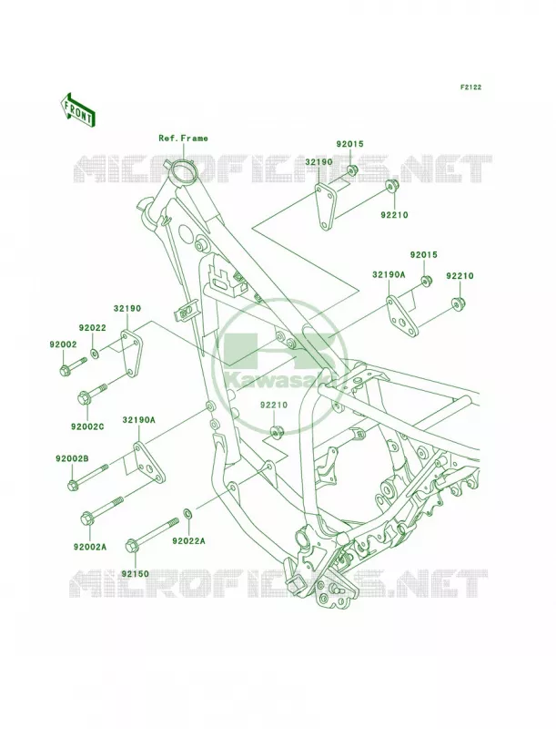 Engine Mount Kawasaki MOTOS 250 2001 Super Sherpa  KL250-G5