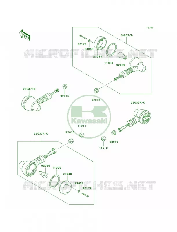 Turn Signals Kawasaki MOTOS 650 2001 KLR650  KL650-A15