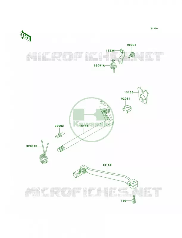 Gear Change Mechanism Kawasaki MOTOS 250 2000 KLR250  KL250-D17