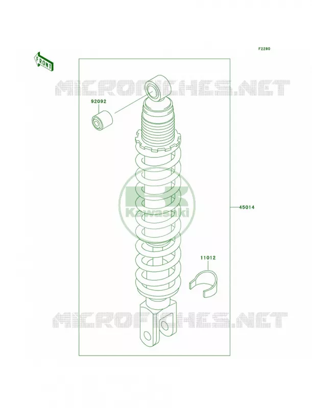 Shock Absorbers Kawasaki MOTOS 250 2000 KLR250  KL250-D17
