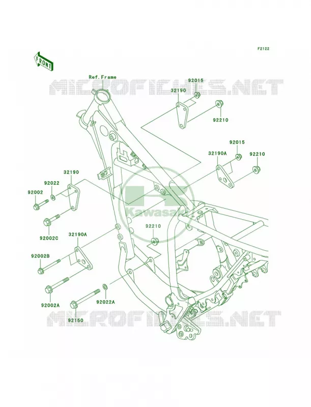 Engine Mount Kawasaki MOTOS 250 2000 Super Sherpa  KL250-G4