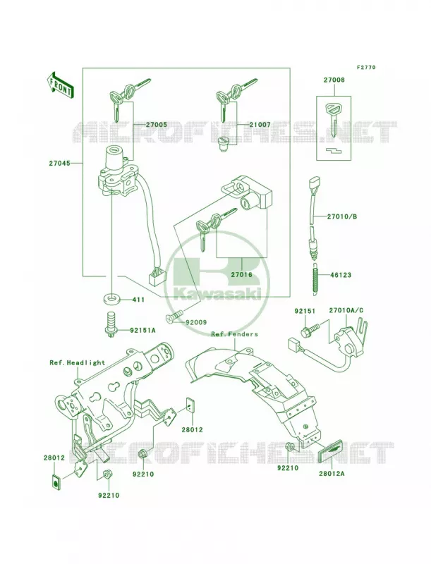 Ignition Switch Kawasaki MOTOS 250 2000 Super Sherpa  KL250-G4