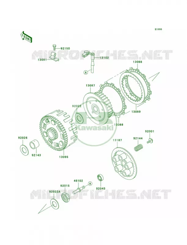 Clutch Kawasaki MOTOS 650 2000 KLR650  KL650-A14