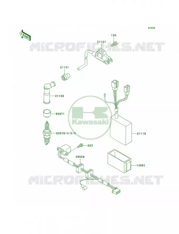 Ignition System Kawasaki MOTOS 650 2000 KLR650  KL650-A14