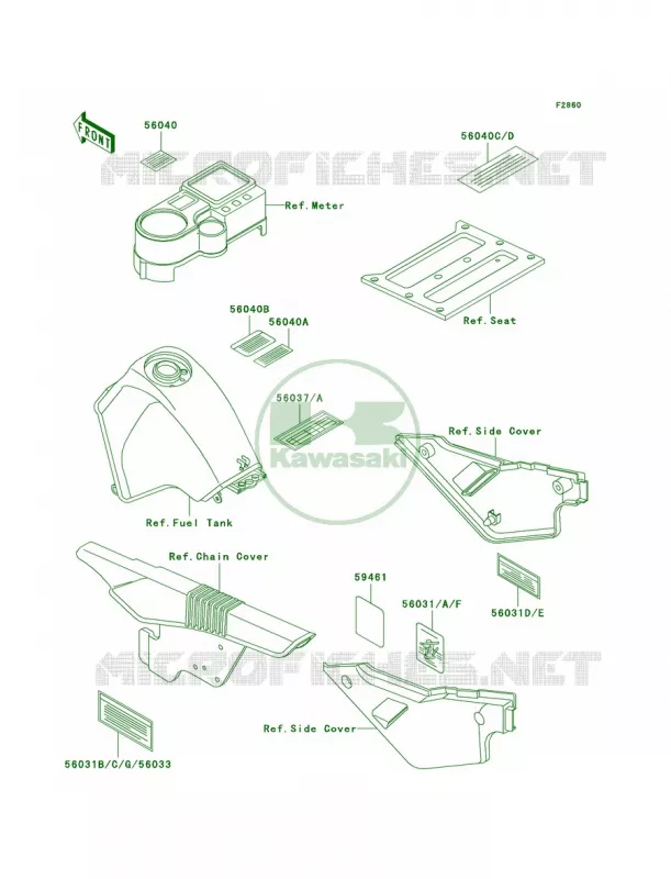 Labels Kawasaki MOTOS 650 1999 KLR650  KL650-A13