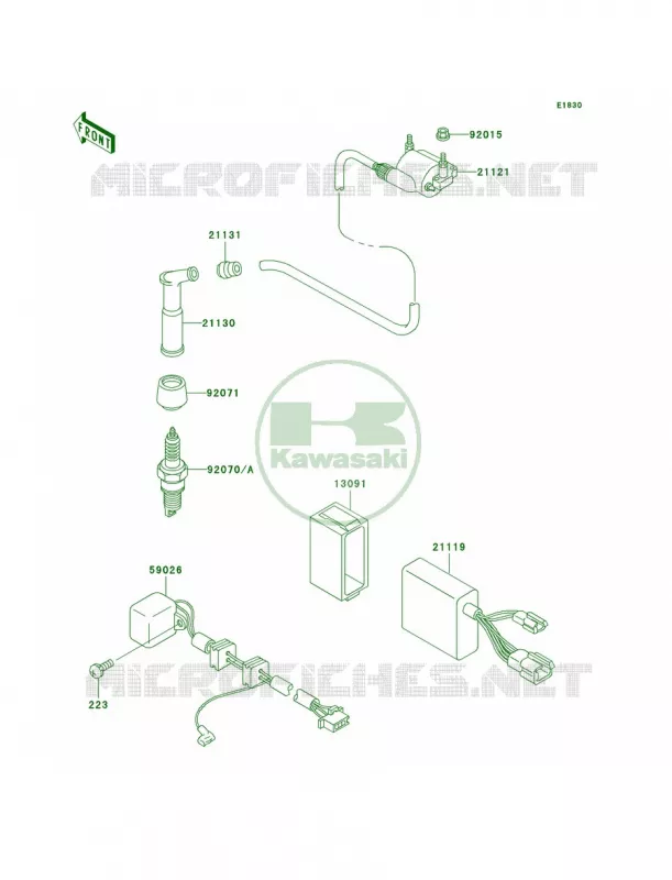 Ignition System Kawasaki MOTOS 250 1998 KLR250  KL250-D15