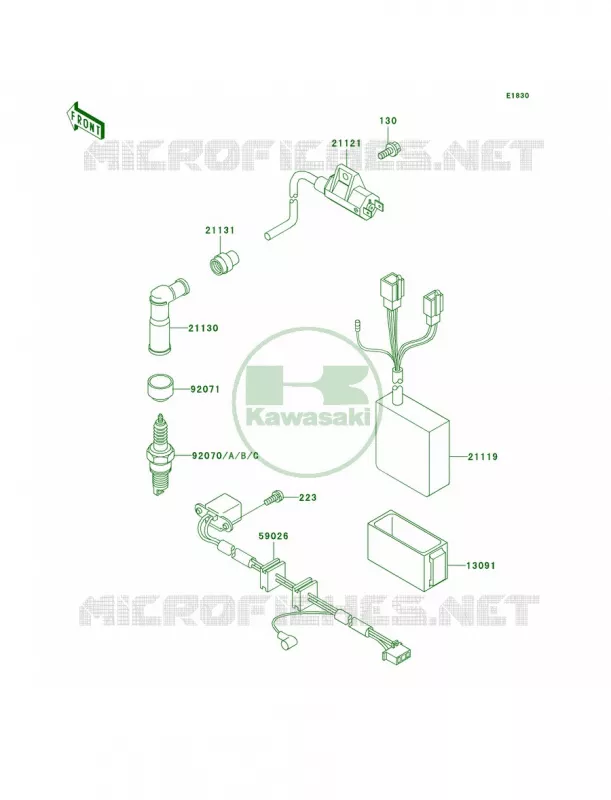 Ignition System Kawasaki MOTOS 650 1997 KLR650  KL650-A11