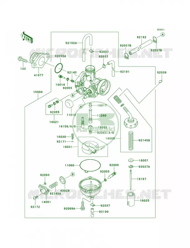 Carburetor Kawasaki MOTOS 140 2011 KLX140L  KLX140BBF