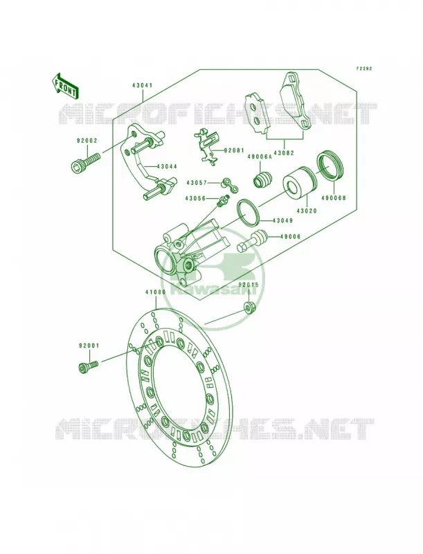 Front Brake Kawasaki MOTOS 250 1996 KLR250  KL250-D13