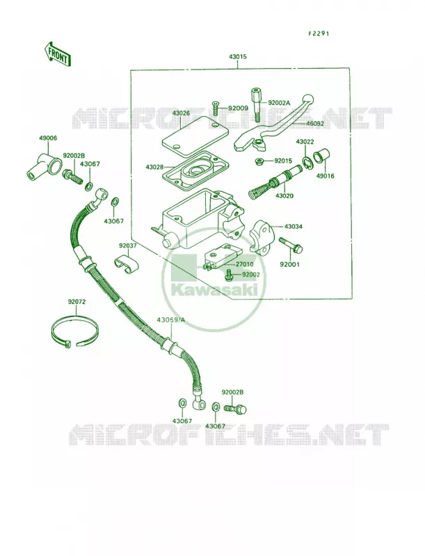 Front Master Cylinder Kawasaki MOTOS 650 1995 KLR650  KL650-A9