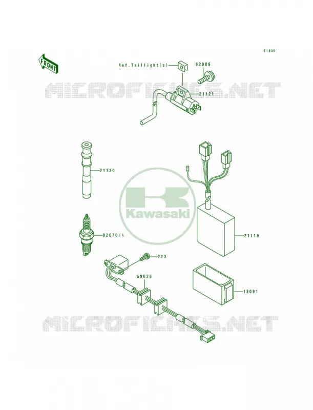 Ignition System Kawasaki MOTOS 650 1995 KLX650R  KLX650-A3