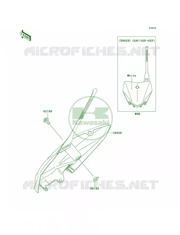 Accessory Kawasaki MOTOS 110 2010 KLX110  KLX110CAF